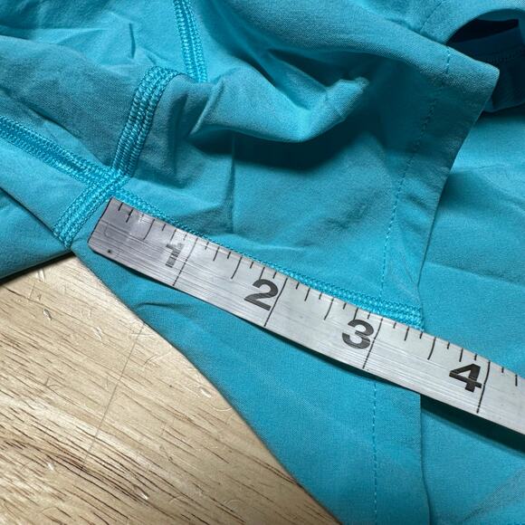 Lululemon Speed Up Mid-Rise Lined Short 4" Electric Turquoise w/ LOGO Size 8 EUC - Picture 8 of 8